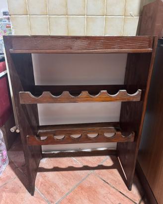 Porta vini / cantinetta in legno – stile rustico