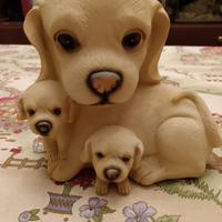 Statuetta Cagnolini Ceramica 15x9xH15