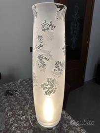 Vaso Lampada da Tavolo Solido in Vetro Satinato 