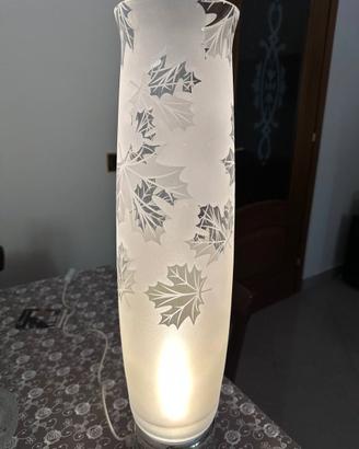 Vaso Lampada da Tavolo Solido in Vetro Satinato 