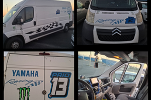 Furgone con porta moto camperizzato