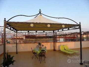 Gazebo in ferro battuto a mano quadrato