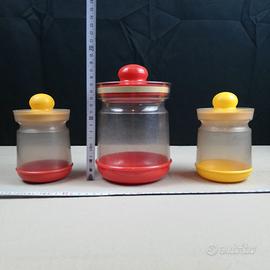 3 Barattoli per alimenti Vintage anni '70 Cosmopla
