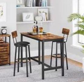 VASAGLE - Set di 2 sgabelli da bar, altezza di sed