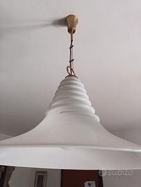 Lampadario vintage Burano bianco. 