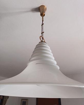 Lampadario vintage Burano bianco. 