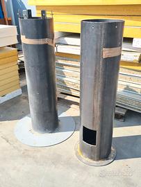 2 basi per pilastri in ferro usati