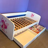 Letto bambina 80x160 con cassetto e materasso