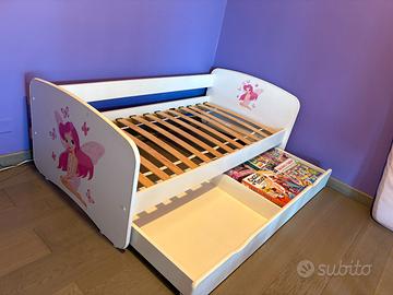 Letto bambina 80x160 con cassetto e materasso
