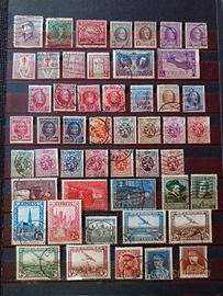 Francobolli Belgio 1919-31 lotto 50 valori Usati