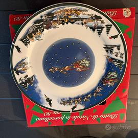 Piatto natalizio in porcellana, centimetri 30