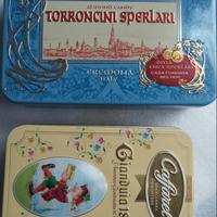 Scatole di latta vintage da collezione
