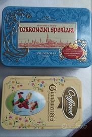 Scatole di latta vintage da collezione