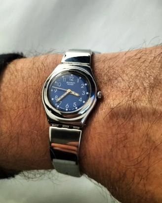 Swatch Irony AG1998 Orologio Vintage argentato Blu