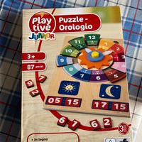 Alfabeto , orologio e giochi legno