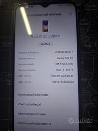 SAMSUNG A22 5G 128GB NERO