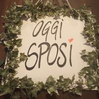 Insegna in legno oggi sposi