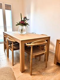 Tavolo Tikamoon modello Eden in legno massello