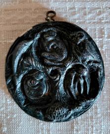 Medaglione Liberty in Gesso Bronzato - Primi '900