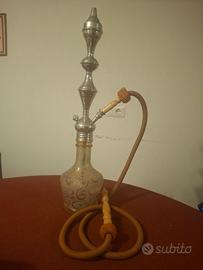 Narghilè nuovo cm 68 in vetro decorato