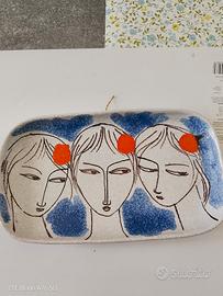 Piatto in ceramica folk