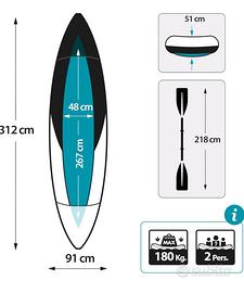 Canoa gonfiabile due posti