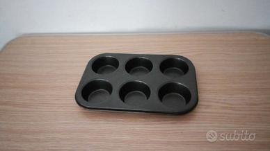 TEGLIA ANTIADERENTE 6 STAMPI MUFFIN