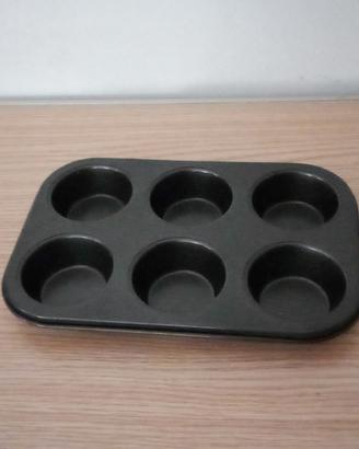 TEGLIA ANTIADERENTE 6 STAMPI MUFFIN