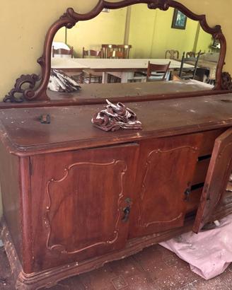 Mobile antiquariato Toilette Noce con Specchio