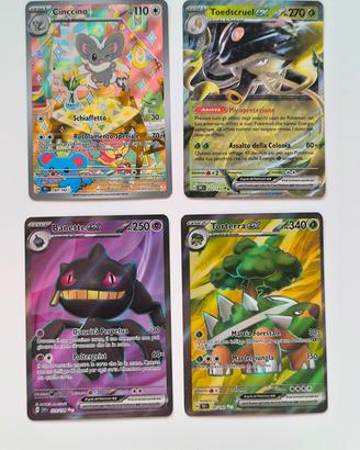 Lotto 4 Carte Pokemon Rare Nuove