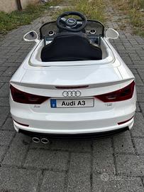 Audi A3 elettrica bambini 12V bianca completa
