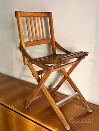 Sedia pieghevole legno vintage reguitti
