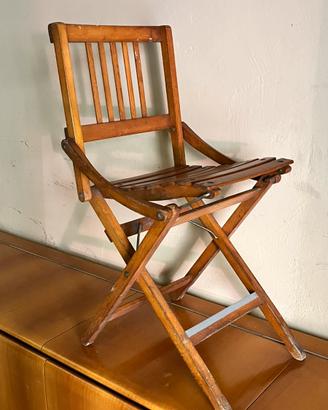 Sedia pieghevole legno vintage reguitti
