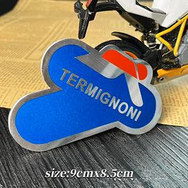 ✅ TERMIGNONI ADESIVO STICKER ALLUMINIO 3D ALTE TEM