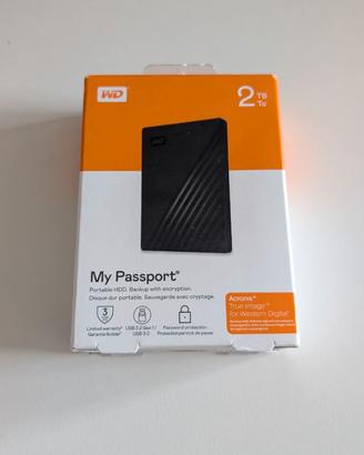 WD 2TB My Passport Hard Disk Esterno Portatile