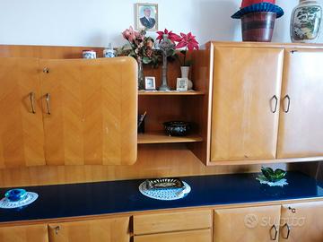 Credenza vintage mobile bar anni 50 legno massello