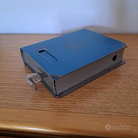 Salvadanaio vintage a libro + chiave  Sibi Desio .