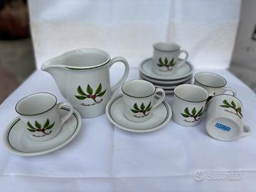 ☕🌿 Servizio da caffè vintage – Pianta del Caffè