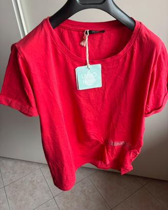 T-shirt rossa con strass Liu Jo Tg. XS