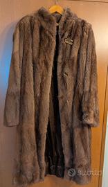 Pelliccia lunga vintage Rat musqué anni '70 Tg.L