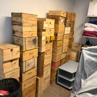 Cassette di vino in legno