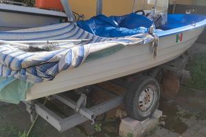 Barca4metri in vetroresina più carrello non omolog