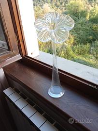 fiore in vetro con base