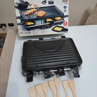 Raclette griglia elettrica 2 in 1 per 8 persone