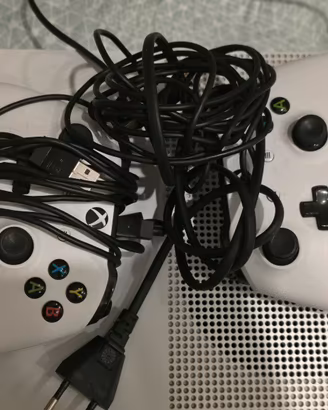Xbox One s bianca  2 controller scatola originale-