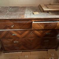 Mobile con specchiera antica in legno