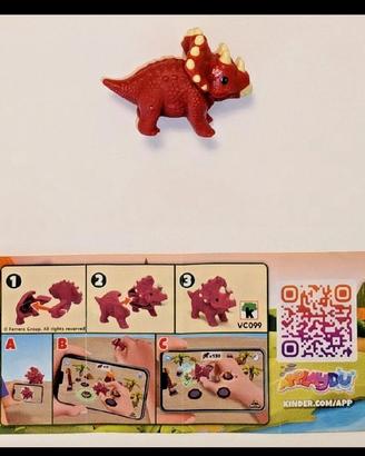 RARO !! NATOONS DINOSAURI Triceratops KINDER 25/26
