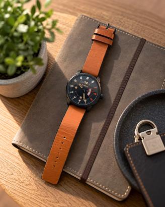 Curren 8245 Casual Quartz per Uomo Marrone e Nero