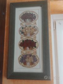 Quadretto decorativo con fiori secchi