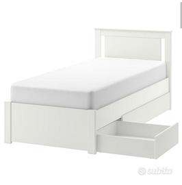 Letto singolo con cassetti